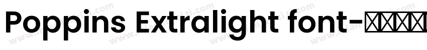 Poppins Extralight font字体转换